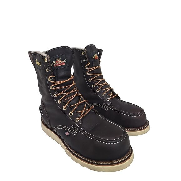 Thorogood Men's 8" Steel Toe WP Wedge Sole Work Boot USA 804-3800 Brown 10 2E - Picture 1 of 7